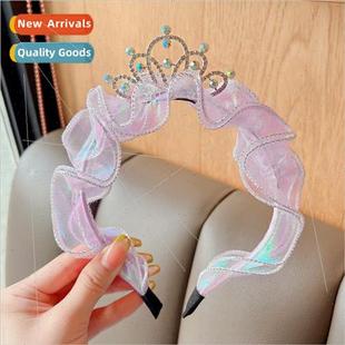 hair bands Korean Rhinestone yarn girls bubble childre crown