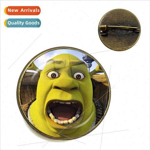 Classic Cartoon Shrek Family 20/25mm Vintage Glass Dome Pin