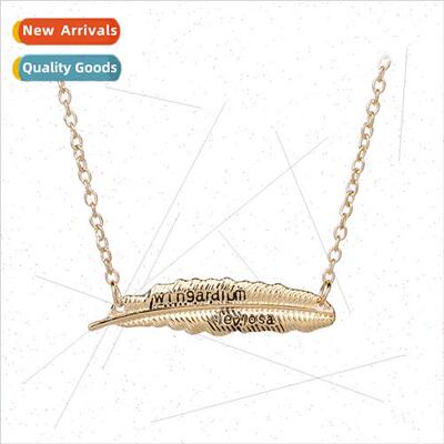 Europe Harry Potter wingardium leviosa women feather necklac