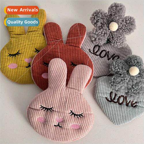 Hair clip Cute oversized rabb bb clip plush flowers ehead ba