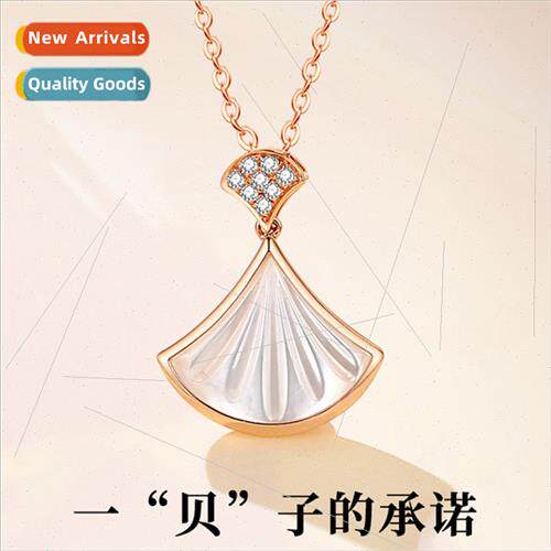 s925 silver lifetime shell zirconia necklace female fashion