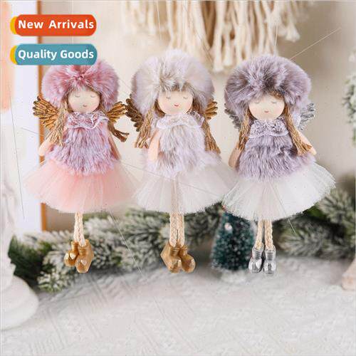 New Christmas round hat sarong plush angel charm children cu