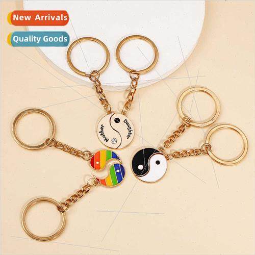 Yin Yang Taiji Bagua Keychain Creative Couple Cute Pendant K
