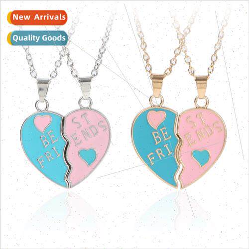 Europe TEMU new best friend best friend love necklace two co