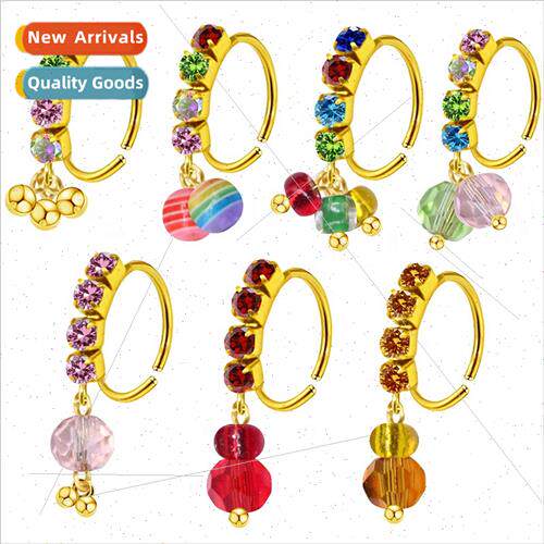 Europe bead nose ring stainless steel nose ring nose ornamen