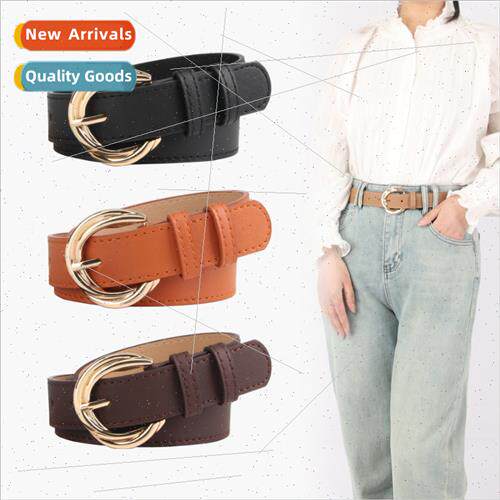 Europe Ms. Korea belt fashion wild imation leather pin buckl