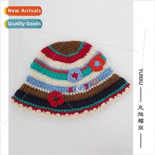 hhook early flower design striped sense colorful che fall