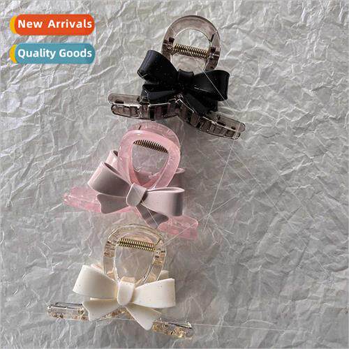 Bow Grab Clip Girl Sweet Gentle Jelly Color Shark Clip Frenc
