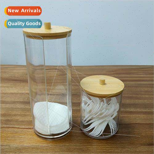 Transparent plastic bamboo wood lid combination organizer co