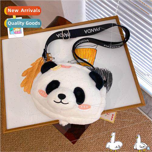 Cute plush panda bag female 2023 new cartoon doll shoulder b