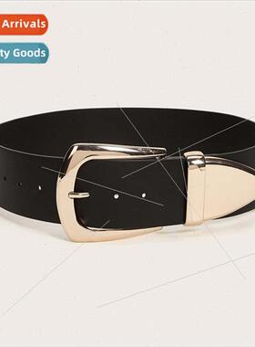 Women Large Buckle Glossy 3 Piece Europe Women Extra Wide Bl