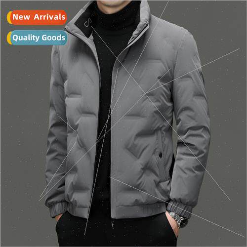 Men down jacket short 2023 new jacket stand-up collar middle