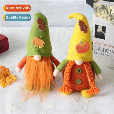 Thanksgiving ornaments fall color doll creative gnome facele