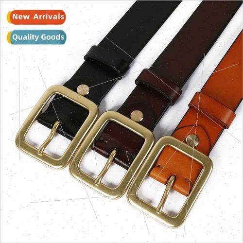 New variety copper day word buckle casual leather belt pin m