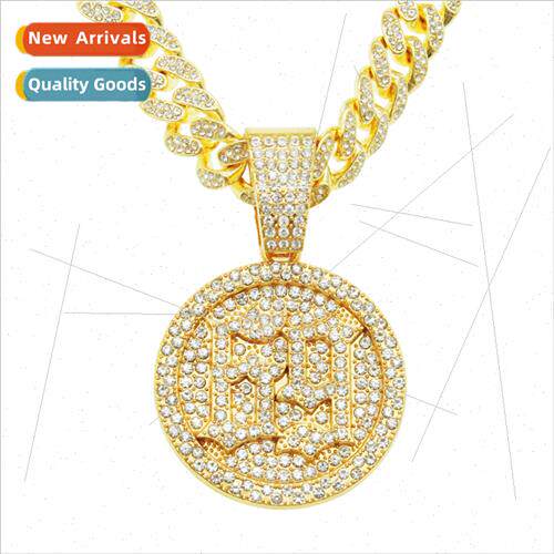 Europe personalized nd digal round card full diamonds pendan