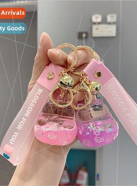 Fortune cat drift bottle key chain acrylic key pendant quick