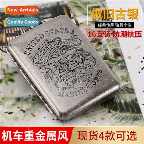 16pcs Antique lver Metal Cigarette Case Old Craft Men Portab