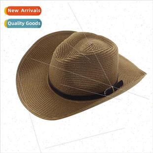 new Panama hat summer breathable shade couple western cowboy