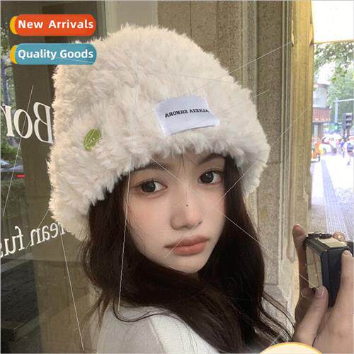 Ins whe deer hat fall winter plush fisherman hat knted thick