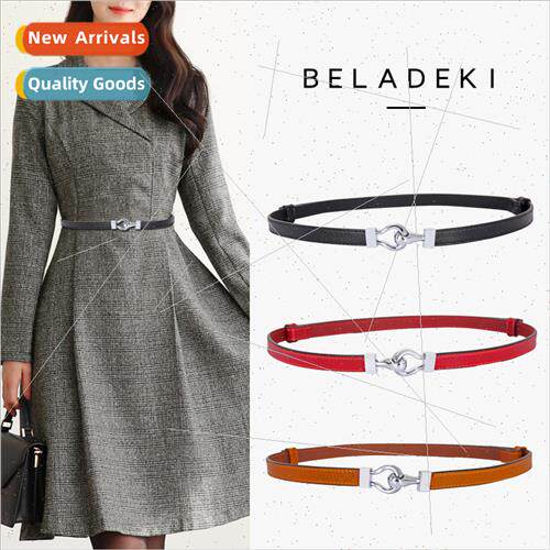 Belt female leather jeans hundred waist dress fine paragraph