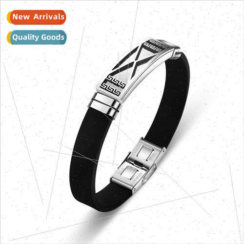 Skeleton tanium steel men personalised bracelet jewellery st