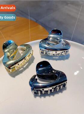 New irregular metal grab clip female new atmosphere sense hi