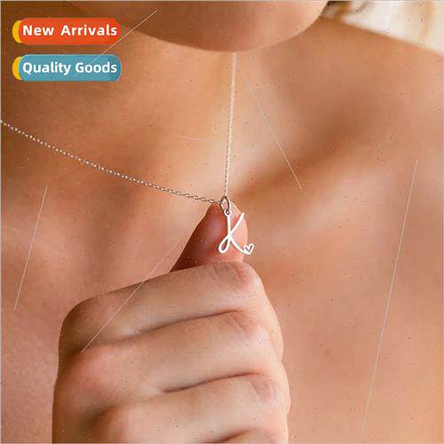 New letter necklace women niche collarbone chain stainless s