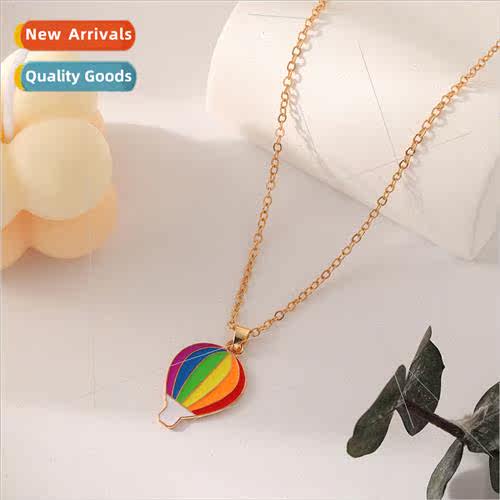 Europe rainbow elements necklace niche high sense rainbow co