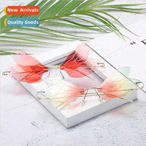 new personalized fashion dragonfly glasses ins Europe rimles