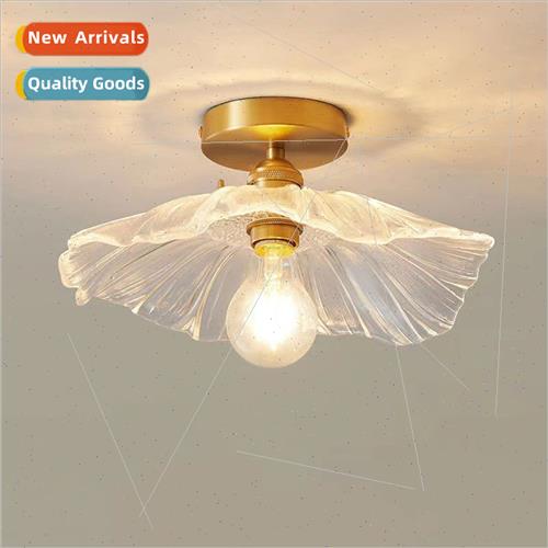 All copper light luxury basement lamp lotus leaf lamp checkr