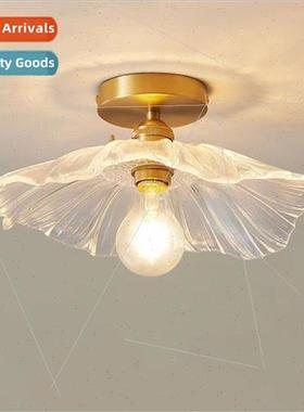 All copper light luxury basement lamp lotus leaf lamp checkr