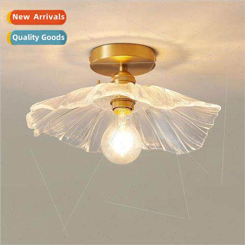 All copper light luxury basement lamp lotus leaf lamp checkr