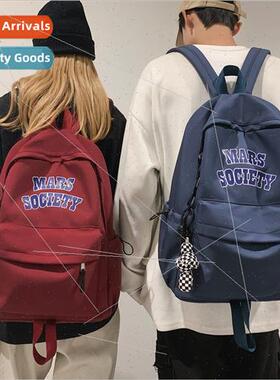 Schoolbag male ins tide cool simple schoolbag female backpac