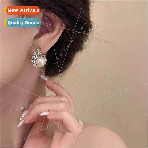 French full diamond pearl earrings fashion exquise drop earr