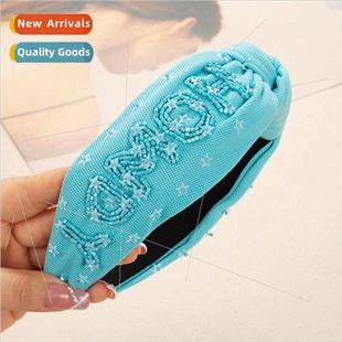 accessories hair fashion letters band Europe beaded new