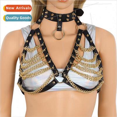 sq96 Europe Punk leather bondage personalized straps sexy ho