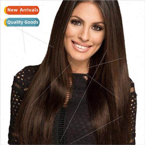 Chemical Fiber Wig Europe Women Medium Long Wig Mechanized R