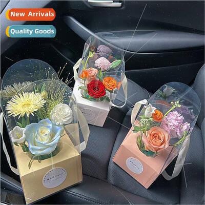 Mother Day 520 flowers packaging box PVC transparent handhel