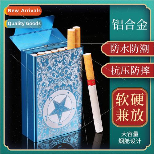 20pcs Aluminum Alloy Sliding Cigarette CaseSoft Hard Case Un