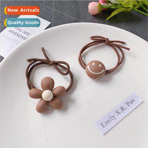 Korea simple headband personalized ponytail flower hair band