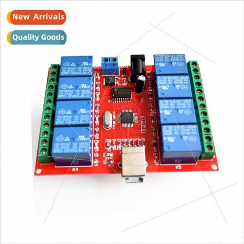 8-way 12V Computer wh USB Control Swch Drive-free Relay Modu
