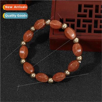 wind metal splicing brown beaded bracelet personaly nd retro