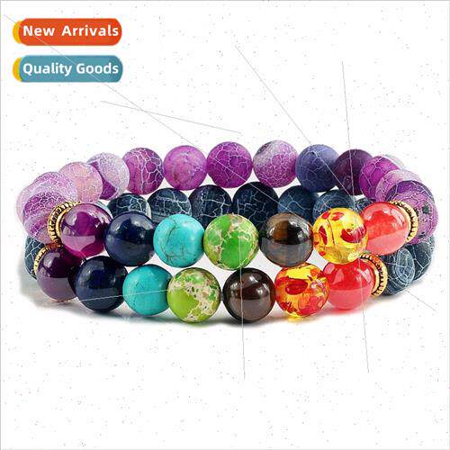 chakala creative colorful stone bracelet yoga color frosted