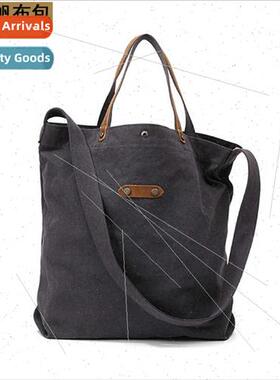 New lock buckle canvas bag retro simple shoulder bag handhel