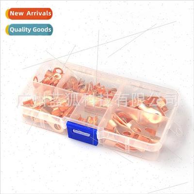 70pcs boxed bare end open copper wire nose lugs sc peephole