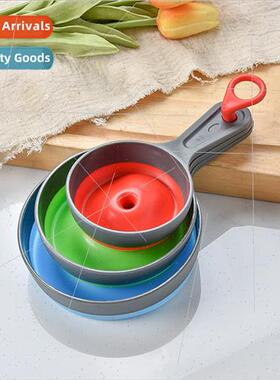 Portable Retractable Folding Funnel 3pcs Set Wide Mouth Fine