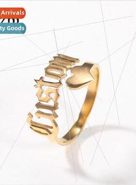 Set hipster hiphop stainless steel cut ring men women DIY le