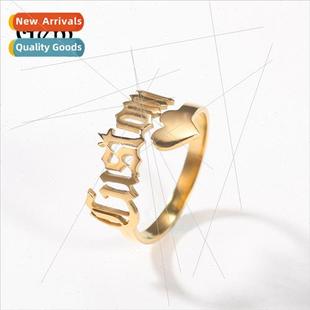 ring hiphop DIY women men cut steel stainless hipster Set