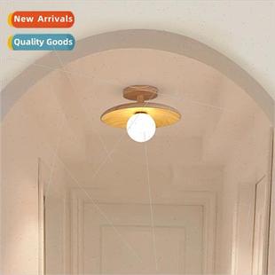 Japanese log wind entrance ceiling light modern simple lamps
