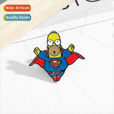 Personalised creative supermen alloy brooch Personalised Sup